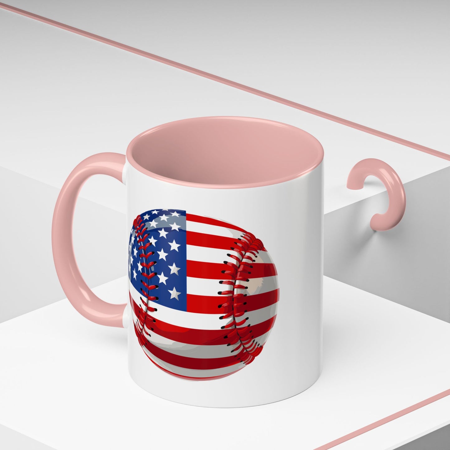 4th of July Mug - Baseball American Flag