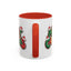 Christmas Mug - Merry Christmas Green Yellow & Red Text Hats