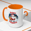 Christmas Mug - Happy Holidays Red & White Text Santa Snowman