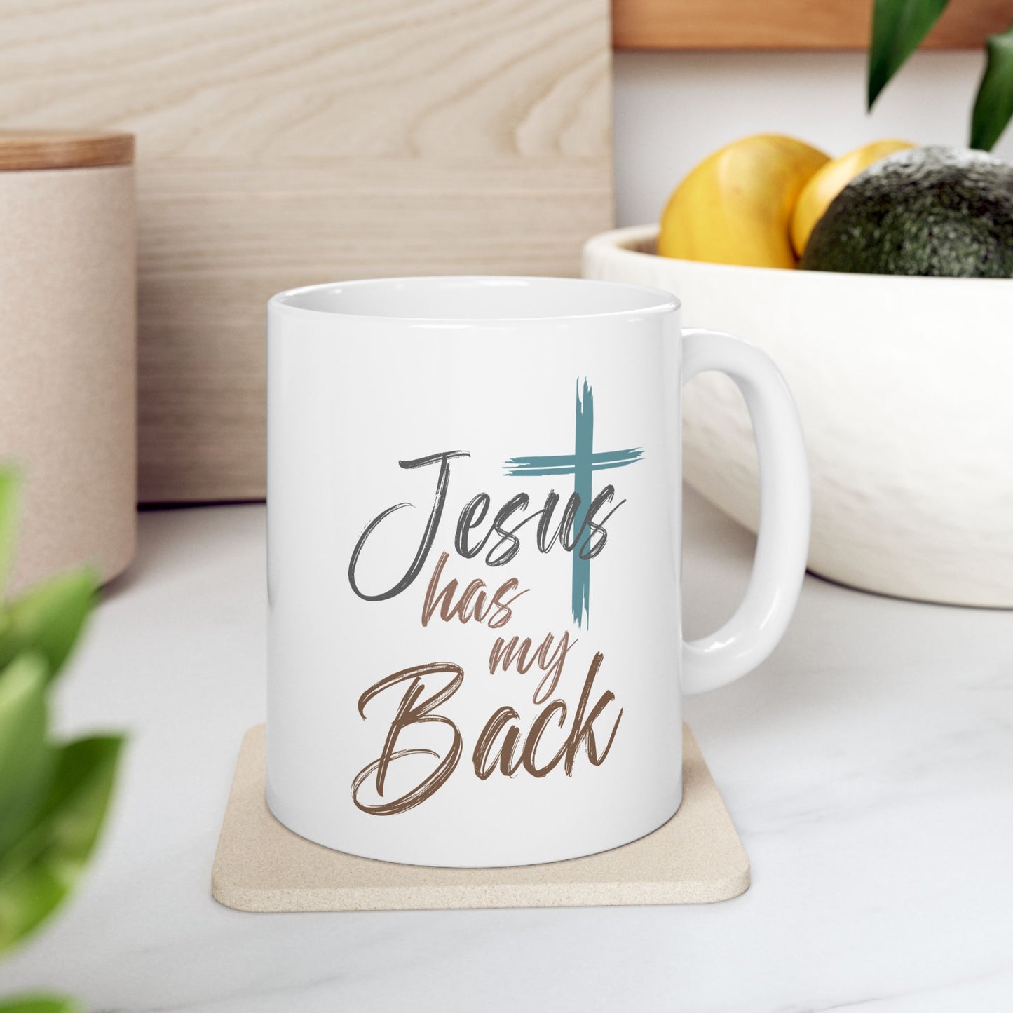 Religious Mug - Jesus Has My Back