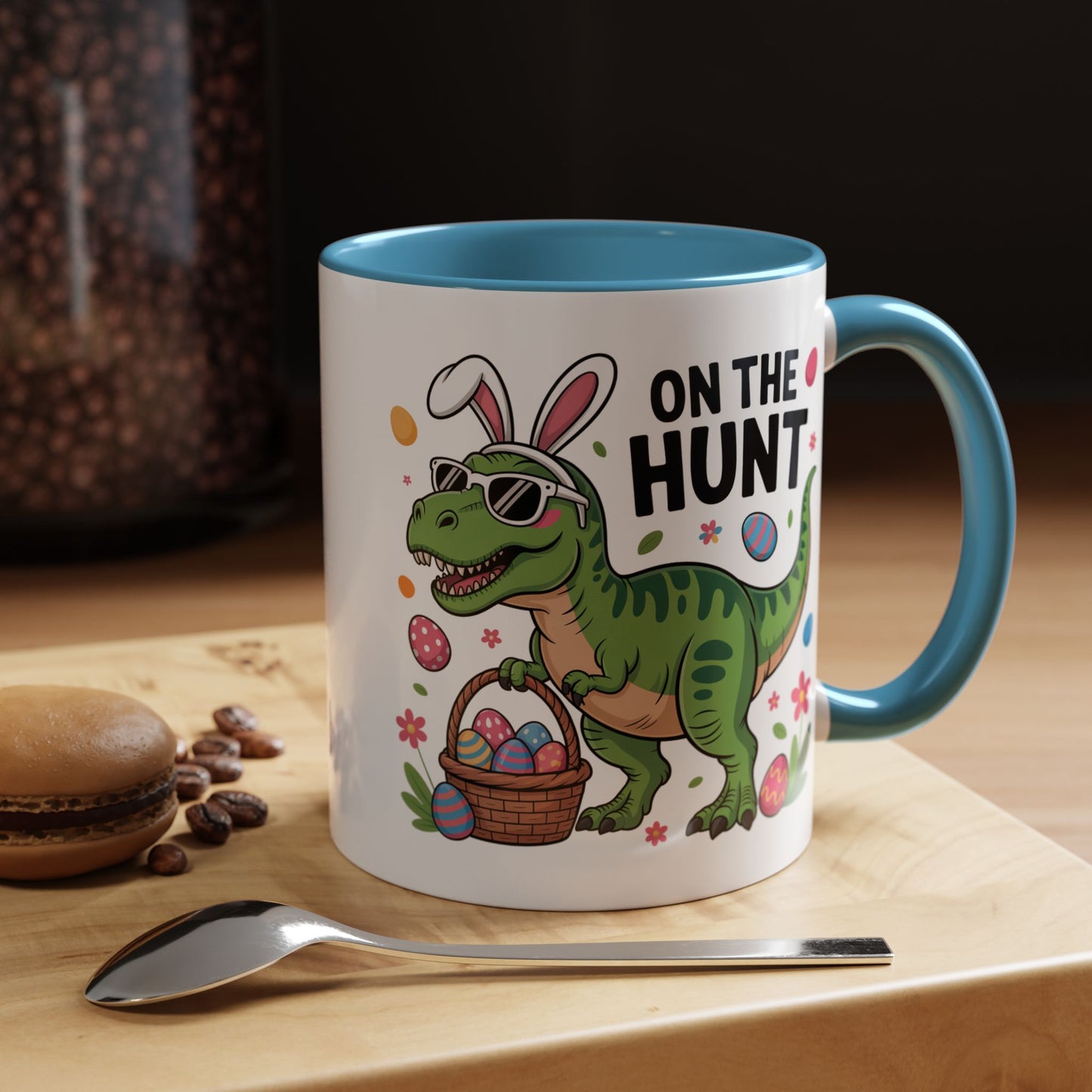 Easter Mug - On The Hunt Dinosaur
