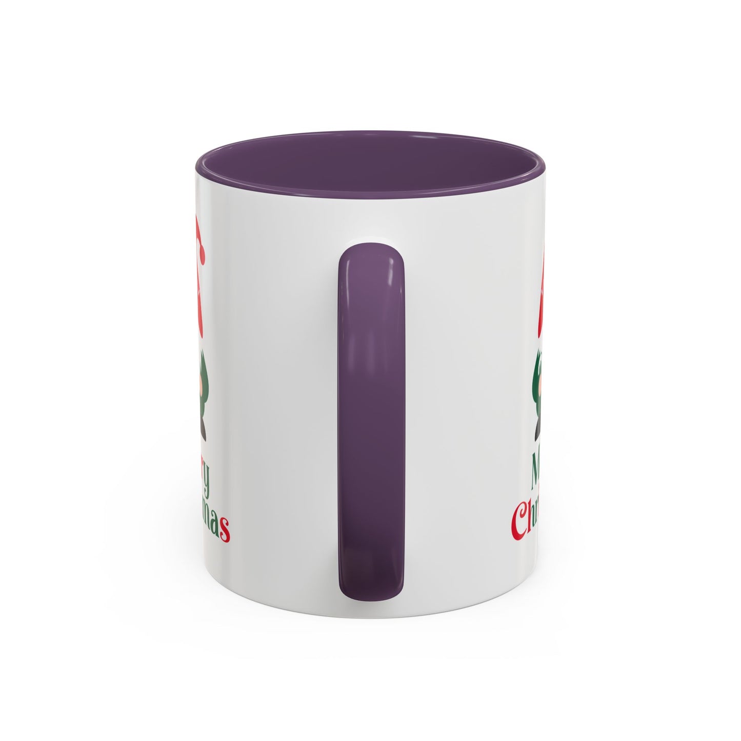 Christmas Mug - Merry Christmas Green & Red Text Gnome Candy Cane