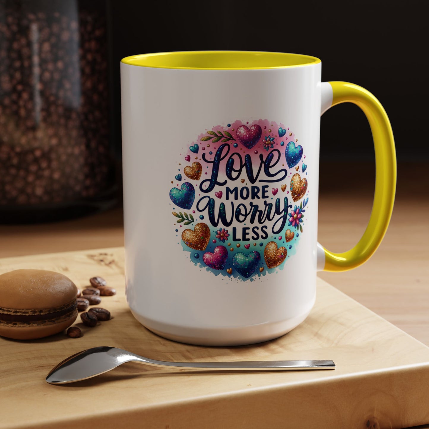 Wellness Mug - Love More Worry Less Circle