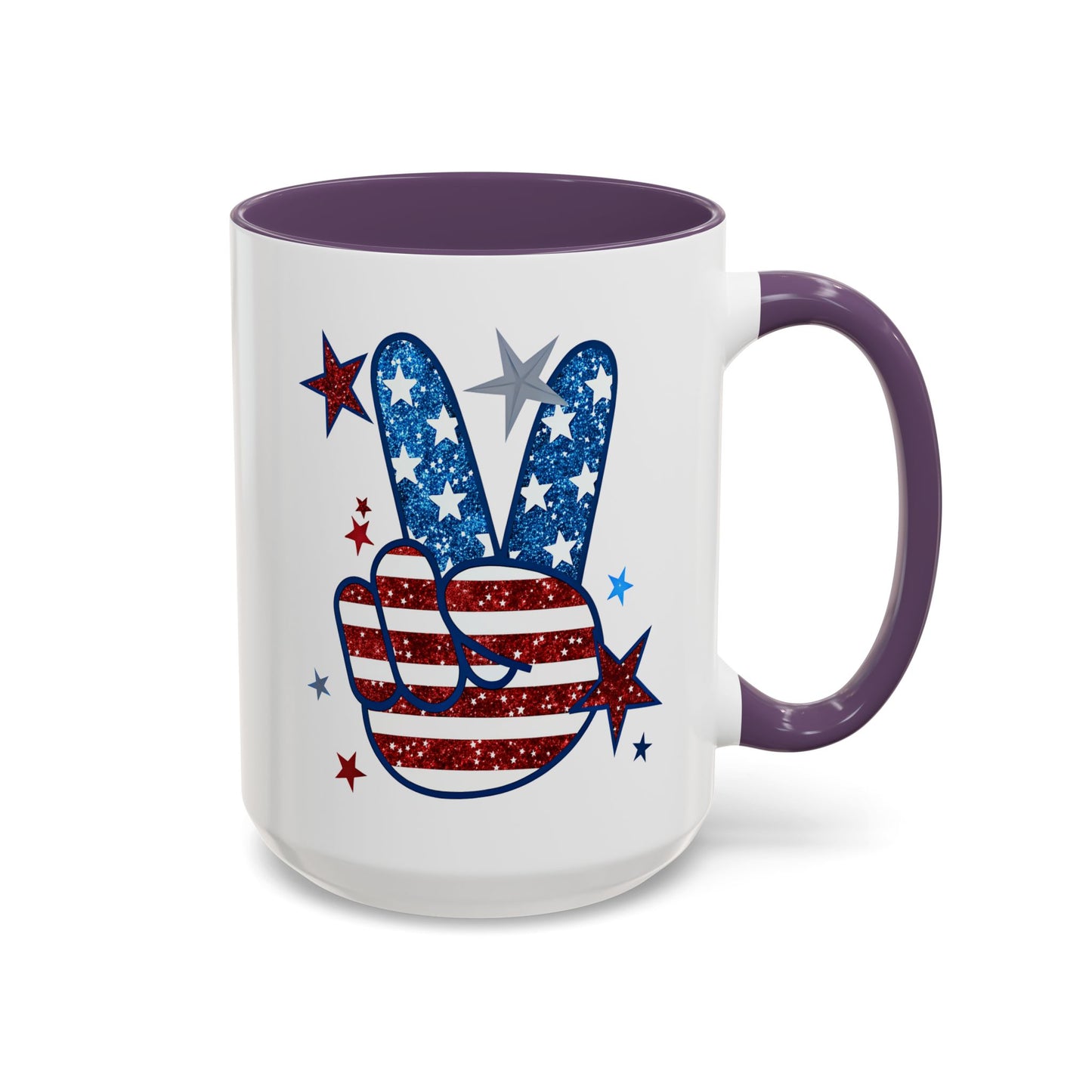 4th of July Mug - America Peace Sign