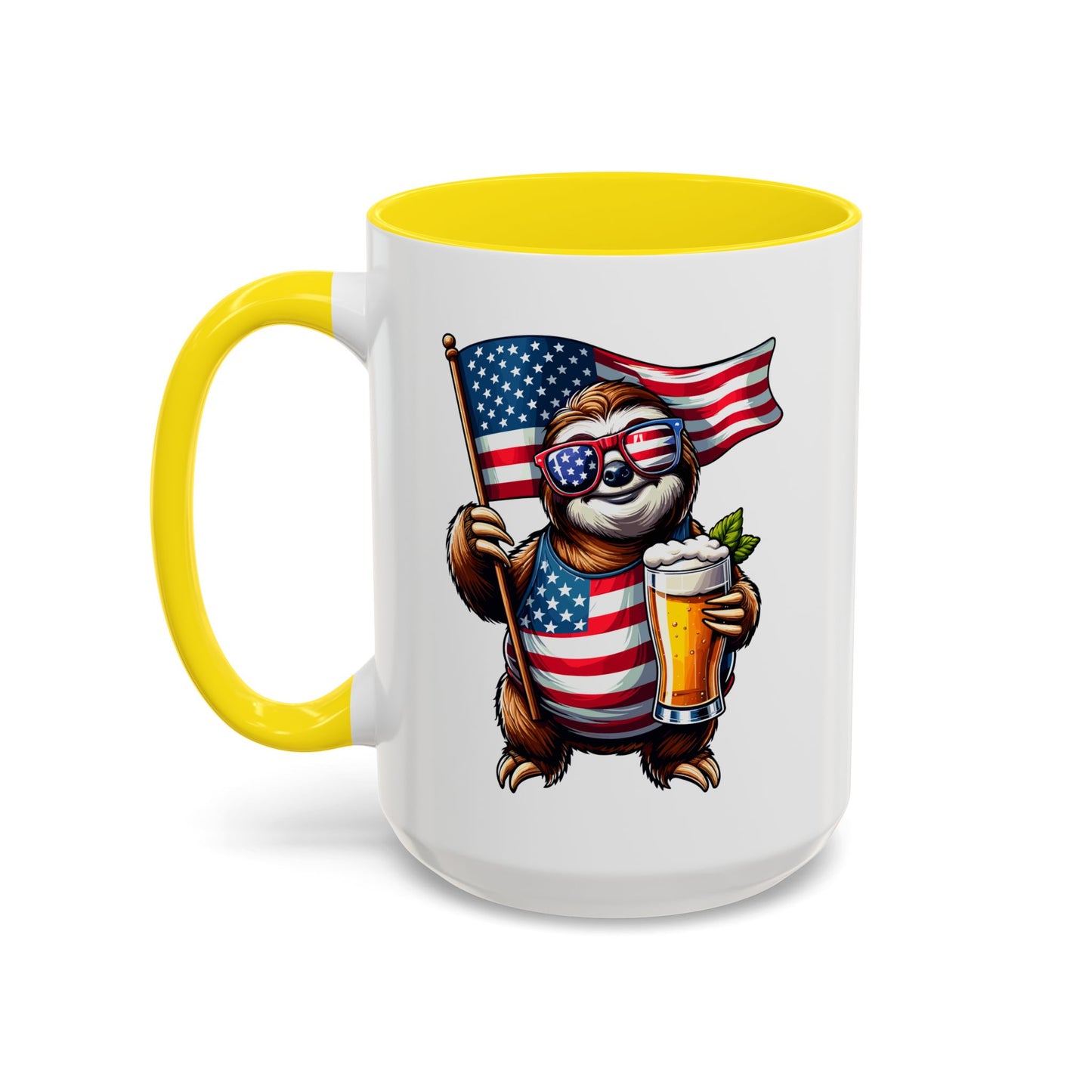 4th of July Mug - Merica Sloth