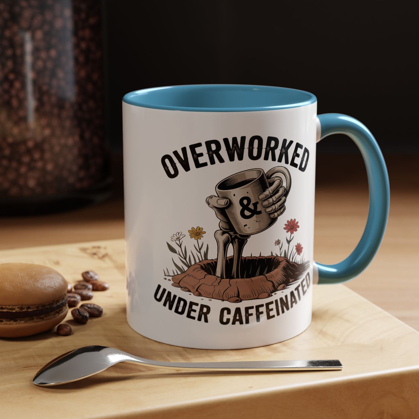 Humor Mug - Overworked and Under Caffeinated