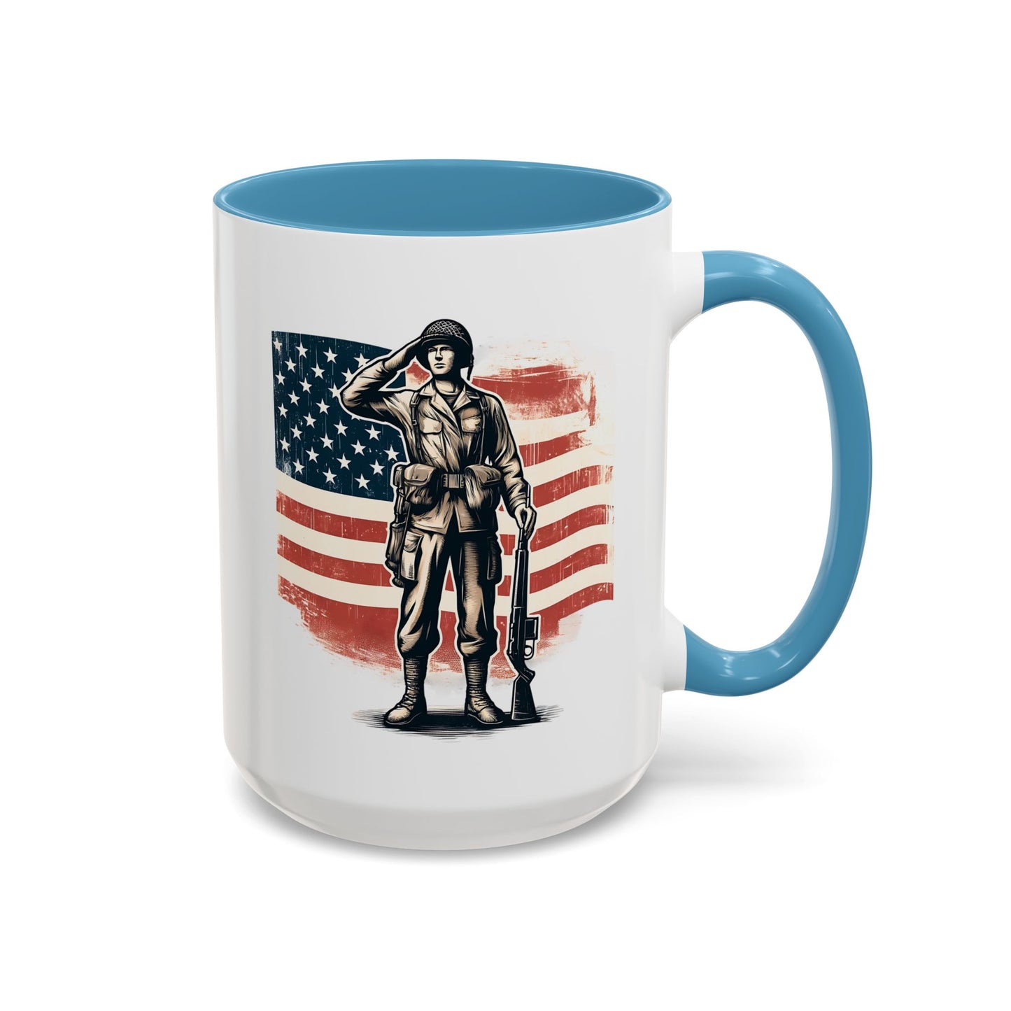 4th of July Mug - American Soldier Flag
