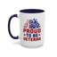 4th of July Mug - Proud to Be a Veteran Sunflower