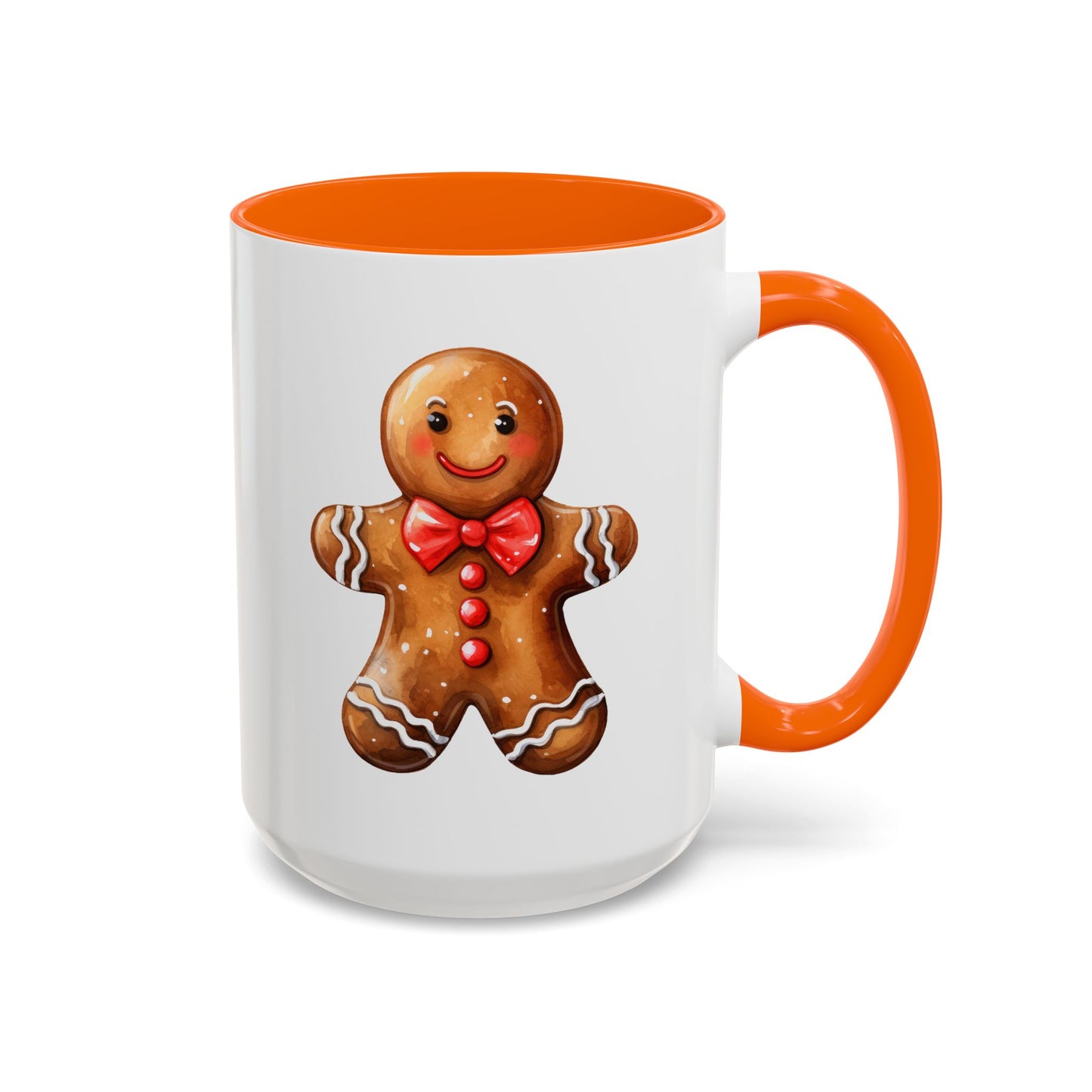 Christmas Mug - Gingerbread Man Red Bow