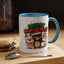 Christmas Mug - Merry Christmas Green & Red Text Cute Animals