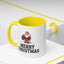 Christmas Mug - Merry Christmas Black Text Santa Walking