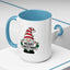 Christmas Mug - Merry Christmas Black Text Gnome Lights