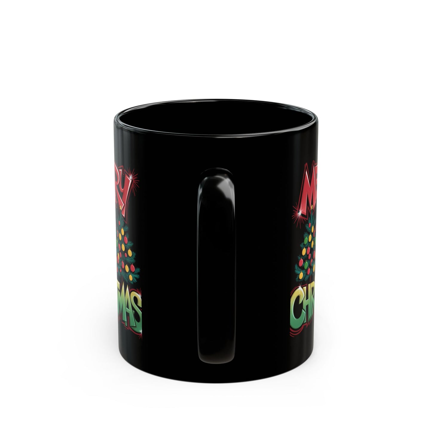 Christmas Mug - Merry Christmas Red & Green Graffiti