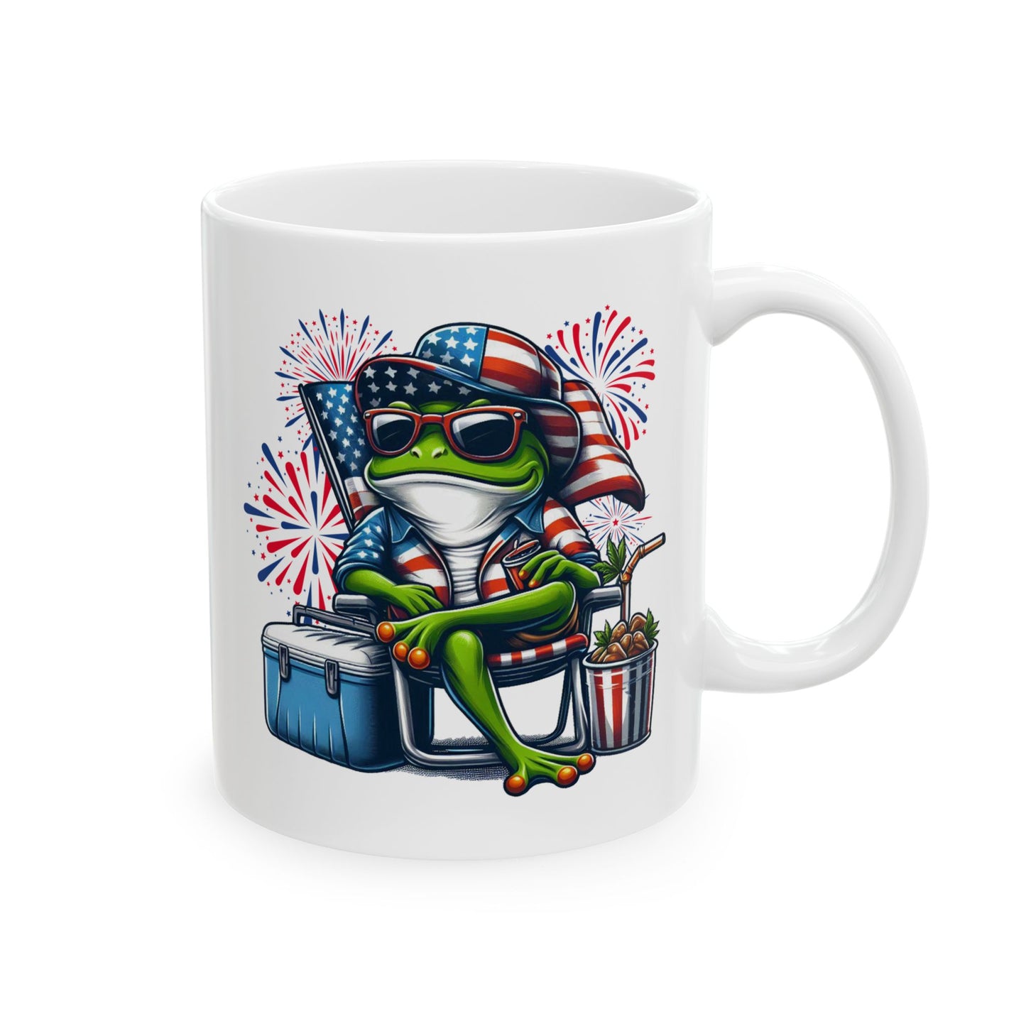 4th of July Mug - Cool Patriotic Frog