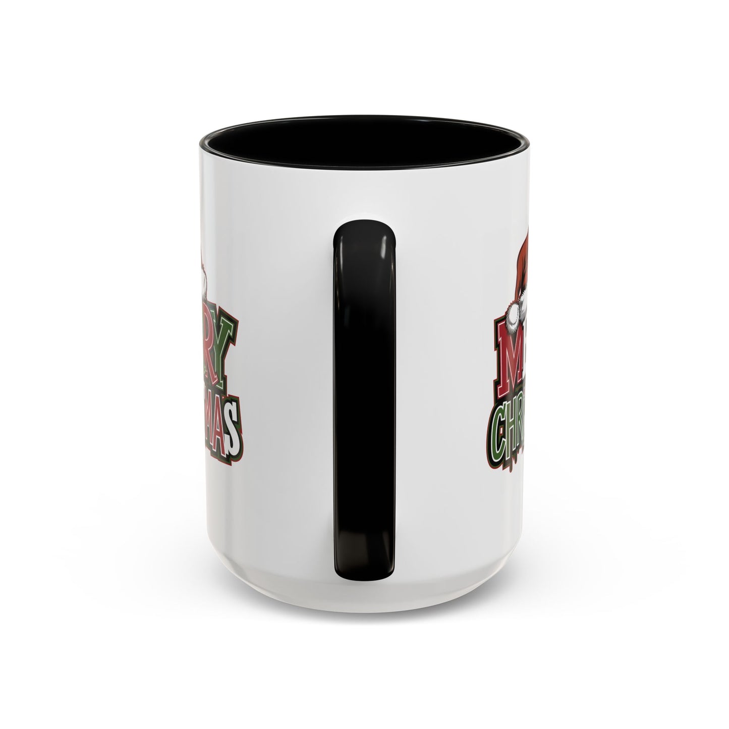 Christmas Mug - Merry Christmas Red Green & White Graffiti Hat