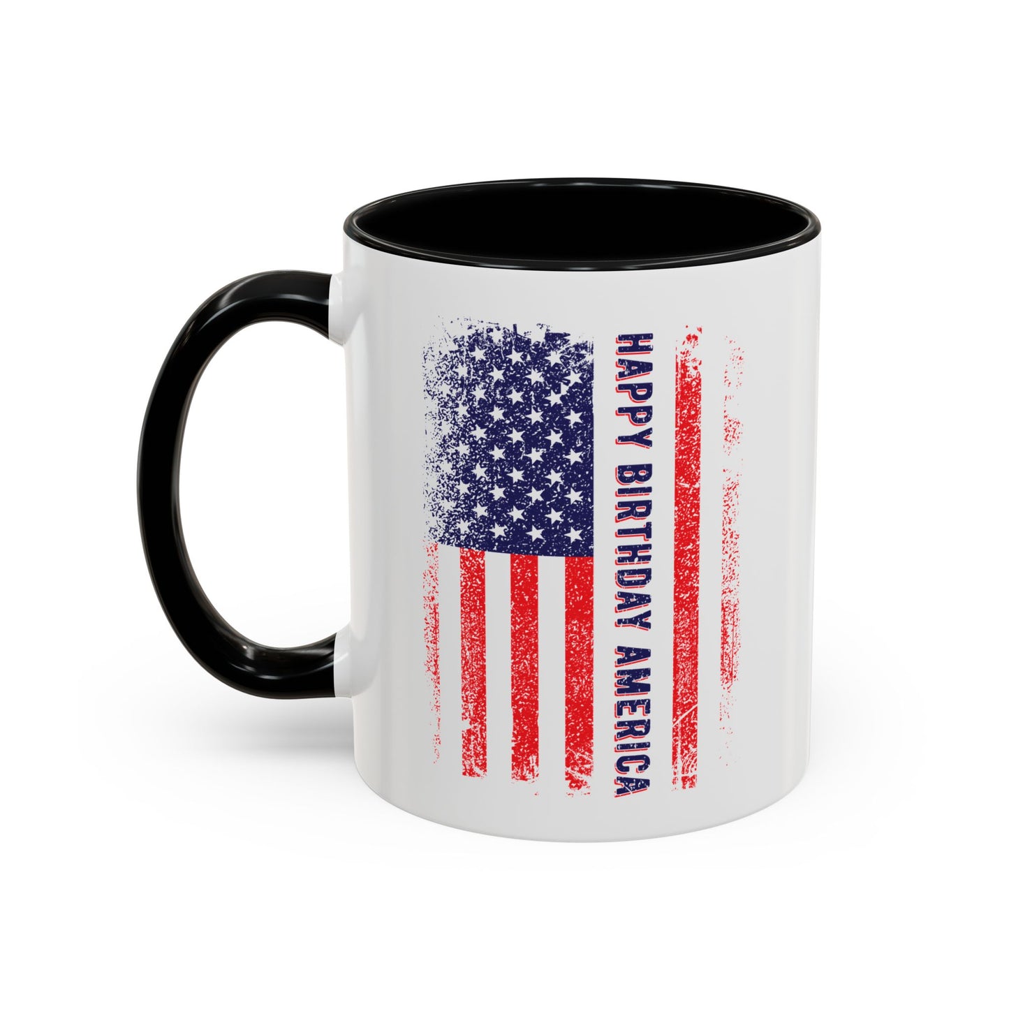 4th of July Mug - Happy Birthday America Flag