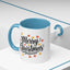 Christmas Mug - Merry Christmas Black Text Fall Leaves
