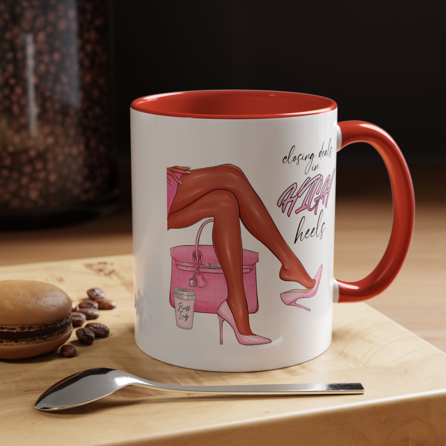 Humor Mug - Closing Deals in High Heels