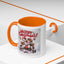 Christmas Mug - Merry Christmas Red Text Puppy Green & Red Top