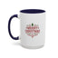 Christmas Mug - Merry Christmas Maroon Text Tree Star
