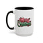 Christmas Mug - Merry Christmas Red & Green Text Mistletoe