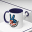 4th of July Mug - All American Girl Peace Sign