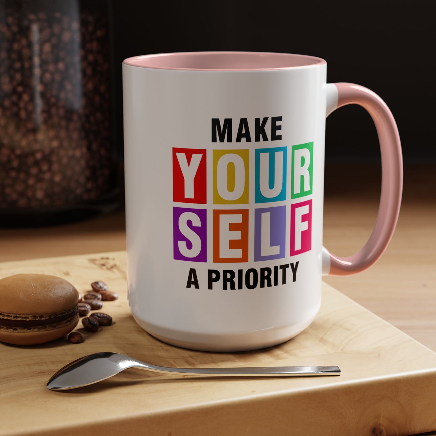 Wellness Mug - Make Yourself a Priority Colored Blocks