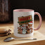 Christmas Mug - Merry Christmas Red & Green Text Reindeer Snowman