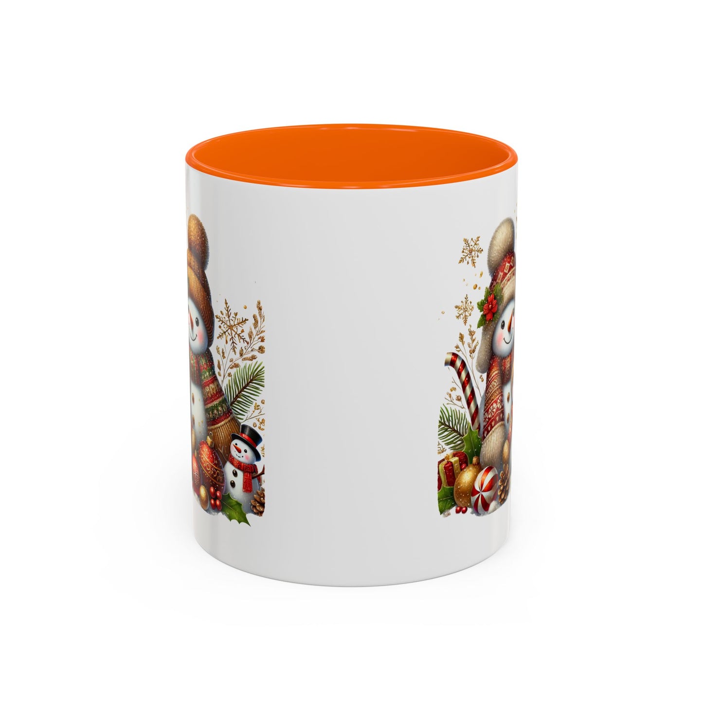 Christmas Mug - Gold Snowman Family