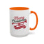 Christmas Mug - Red & Green Text Trumpet