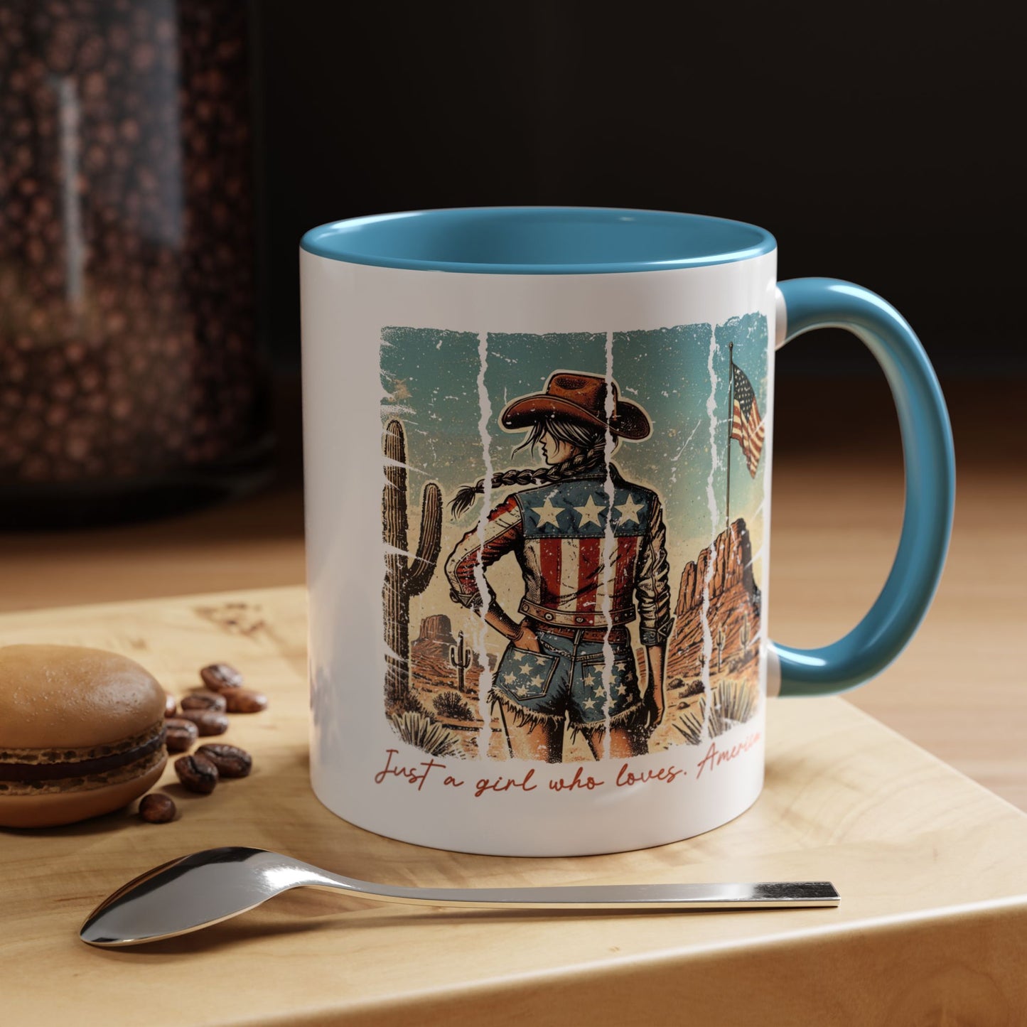 4th of July Mug - Just a Girl Who Loves America