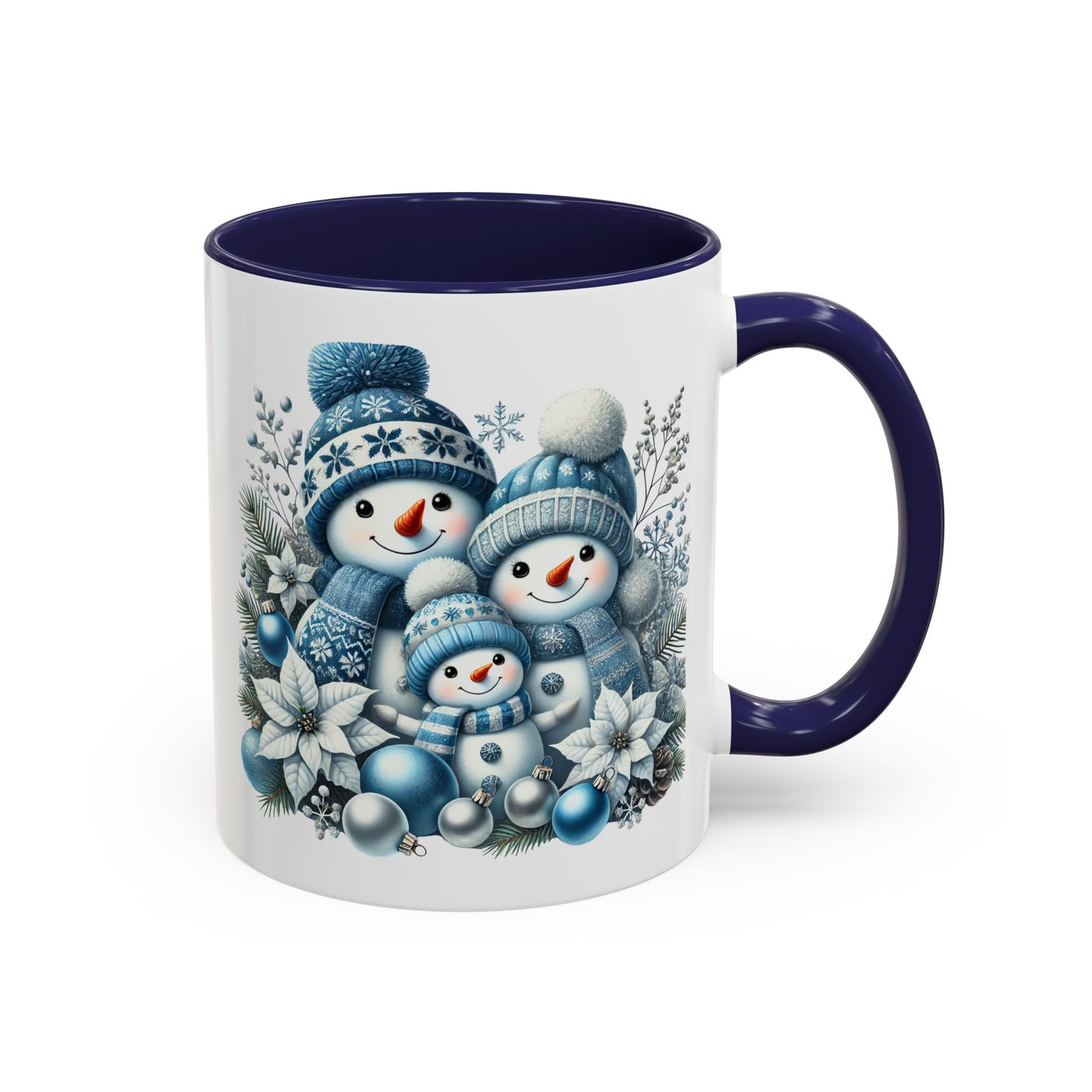 Christmas Mug - Blue Snowman Family