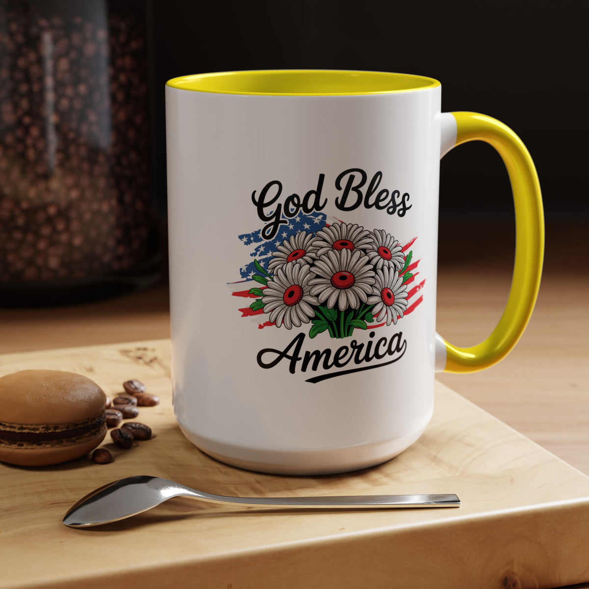 4th of July Mug - God Bless America Daisies