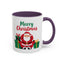 Christmas Mug - Merry Christmas Green & Red Text Santa Presents