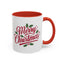Christmas Mug - Merry Christmas Red Text Mistletoe