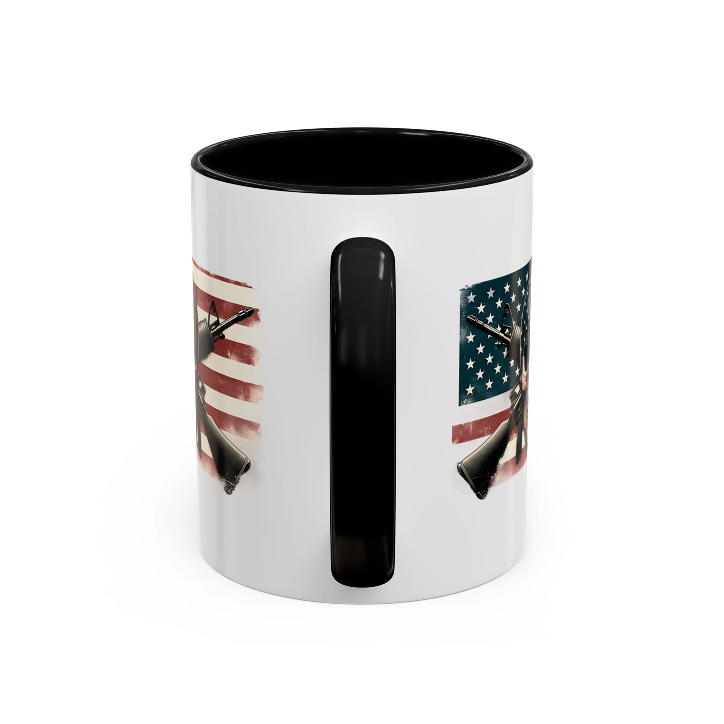 4th of July Mug - Skull Guns Flag