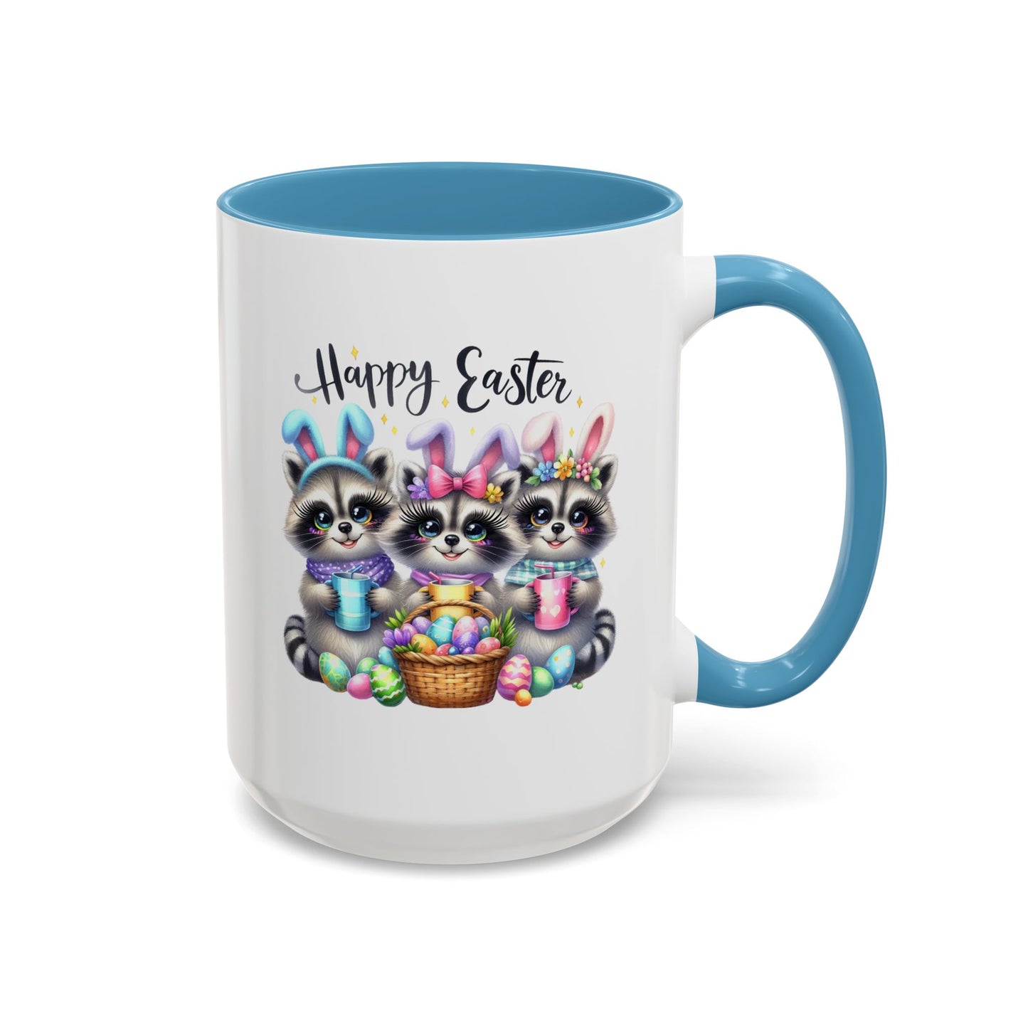 Easter Mug - Happy Easter Racoons