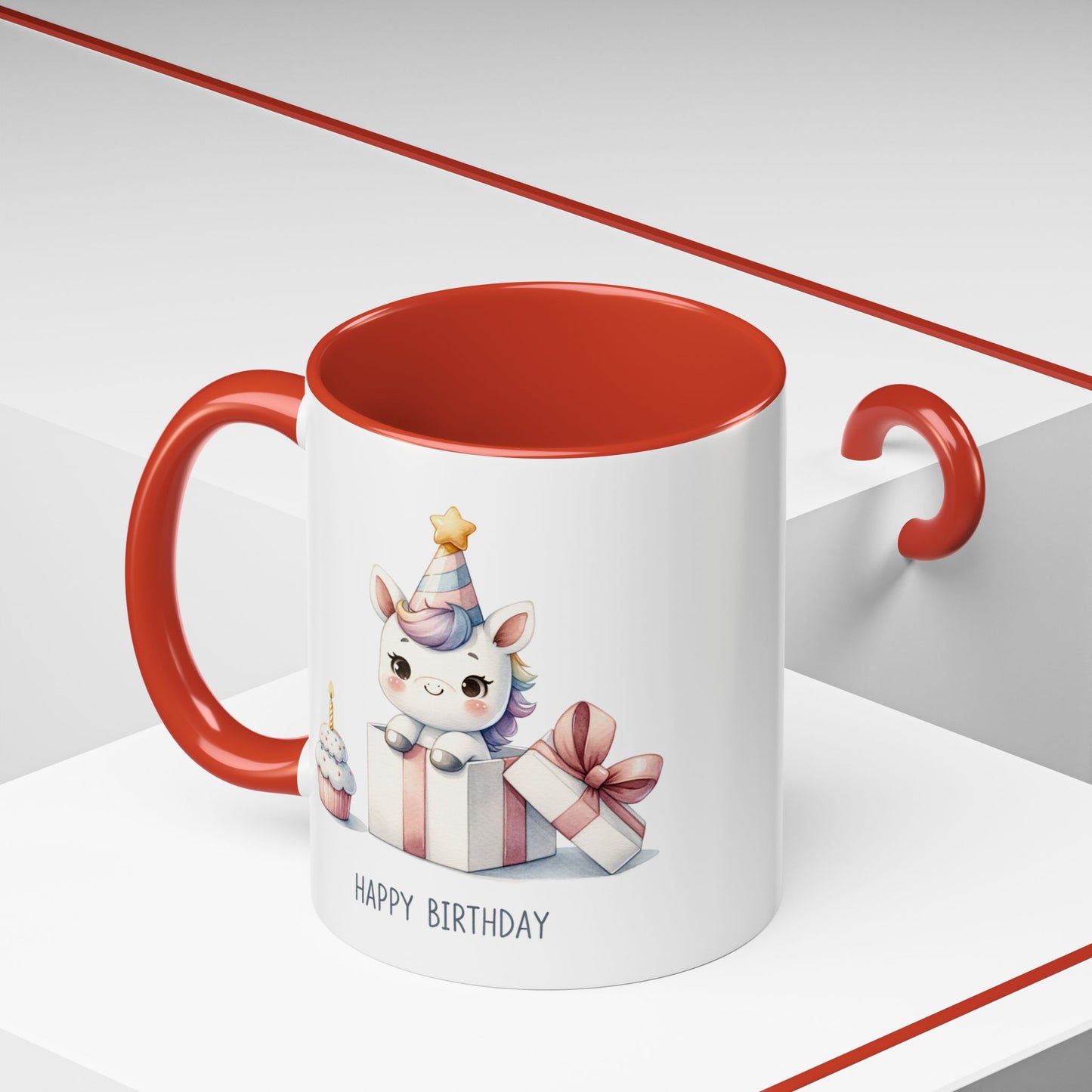 Birthday Mug - Unicorn With Present
