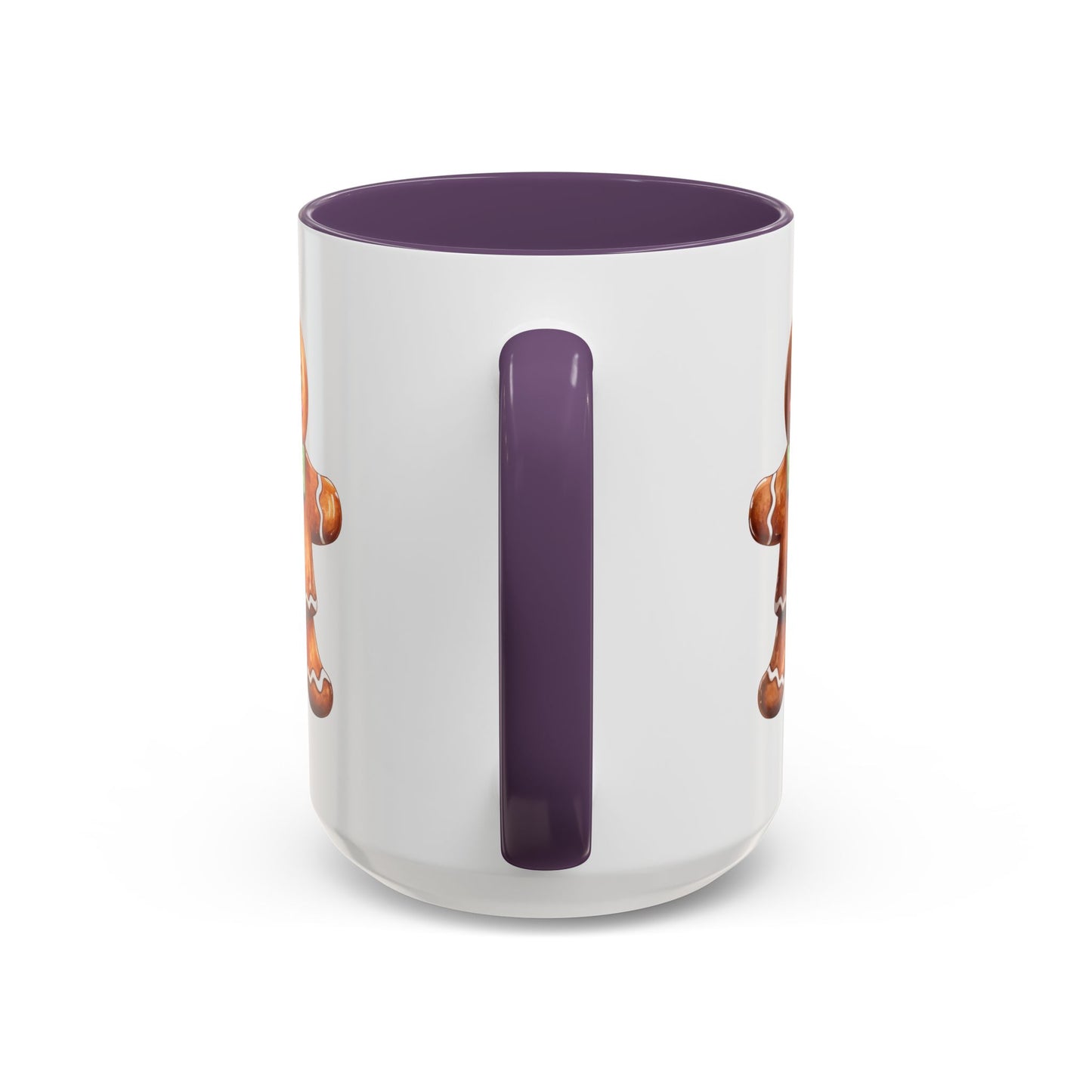 Christmas Mug - Gingerbread Man Green Bow