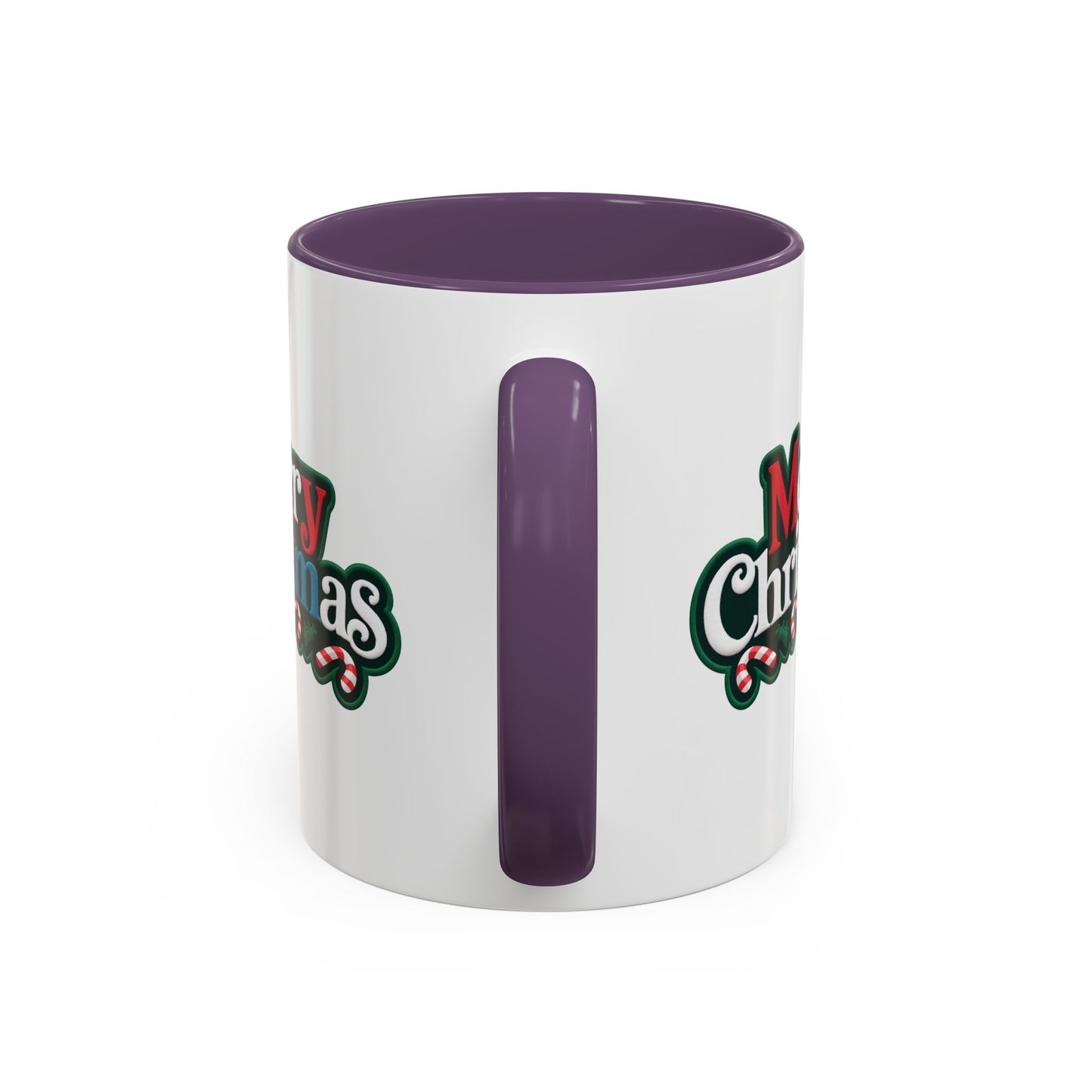 Christmas Mug - Merry Christmas White Red & Blue Text