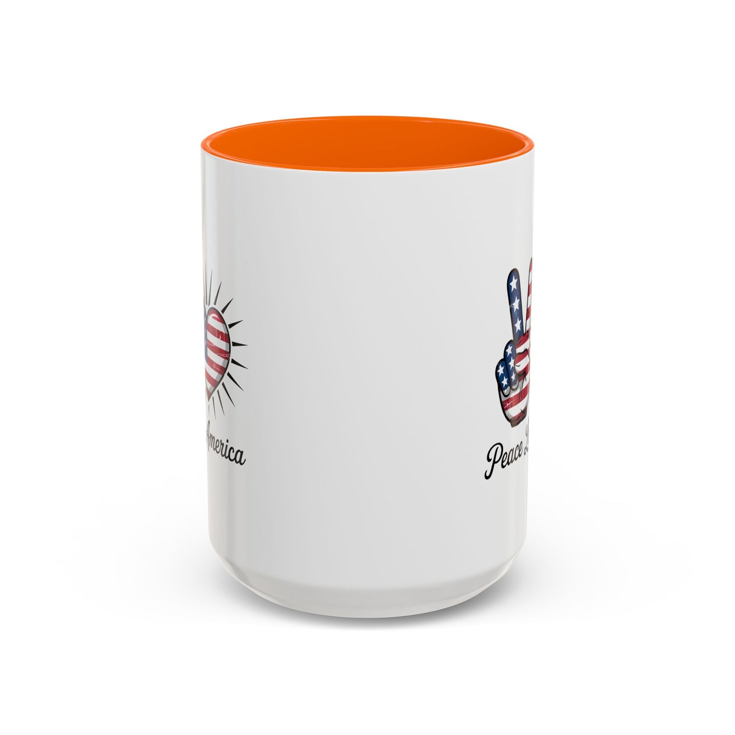 4th of July Mug - Peace Love America