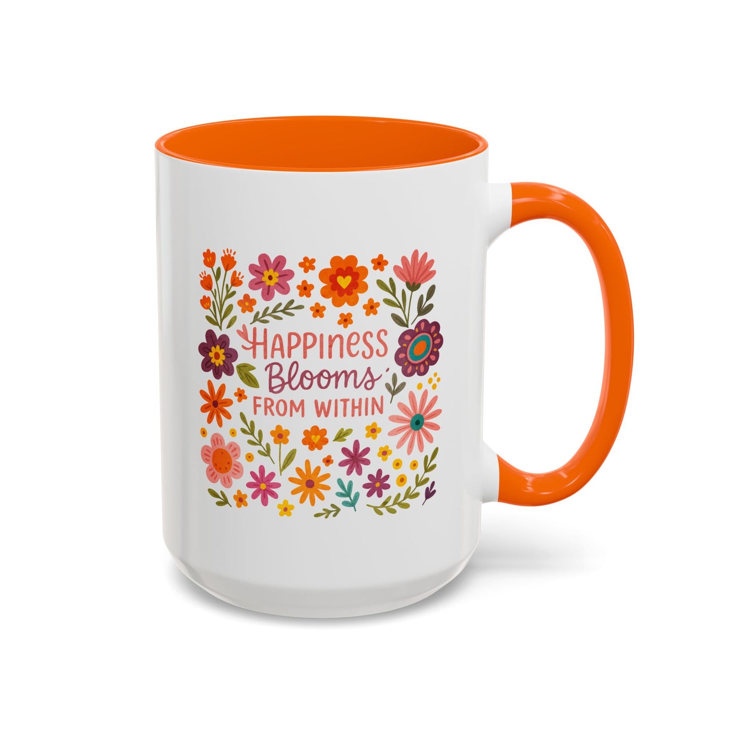 Motivation Mug - Happiness Blooms From Within