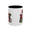 Christmas Mug - Merry Christmas Red Green & White Graffiti Hat