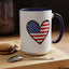 4th of July Mug - USA Flag Heart