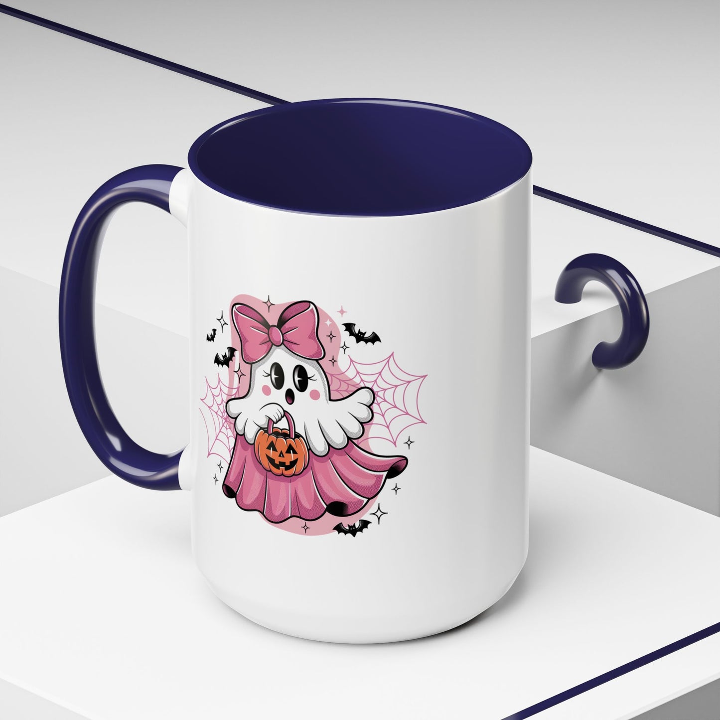 Halloween Mug - Ghost With Pink Bow
