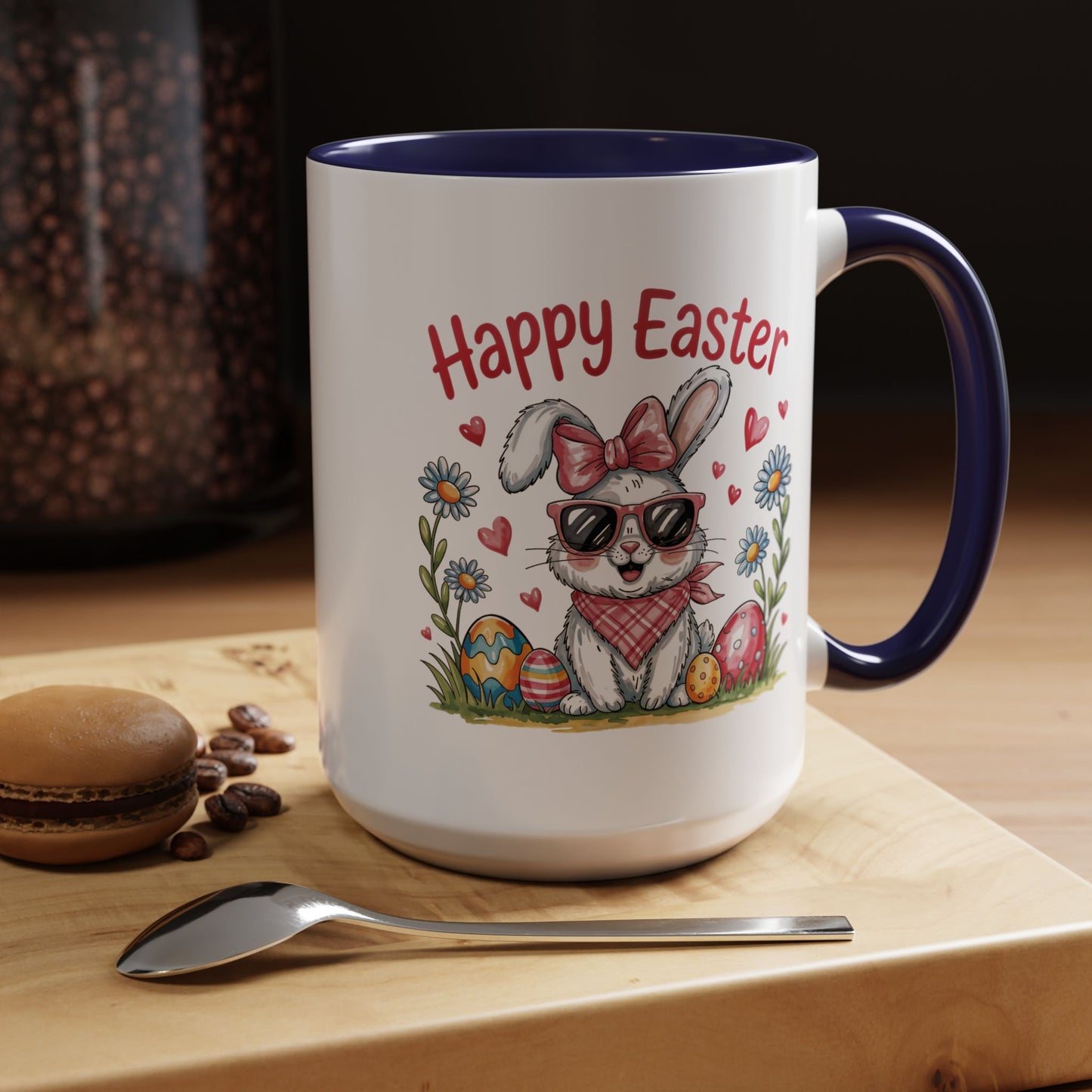 Easter Mug - Happy Easter Cool Bunny