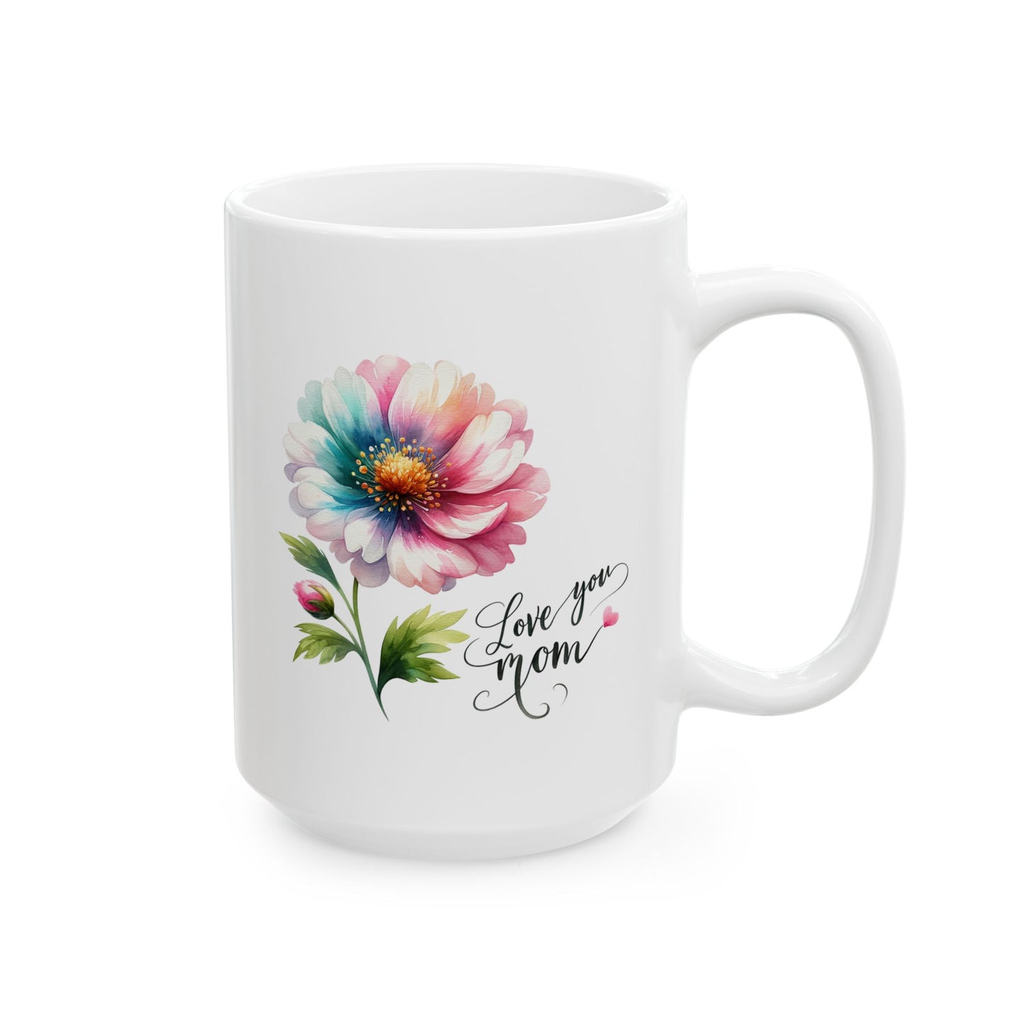 Mother's Day Mug - Love You Mom Flower