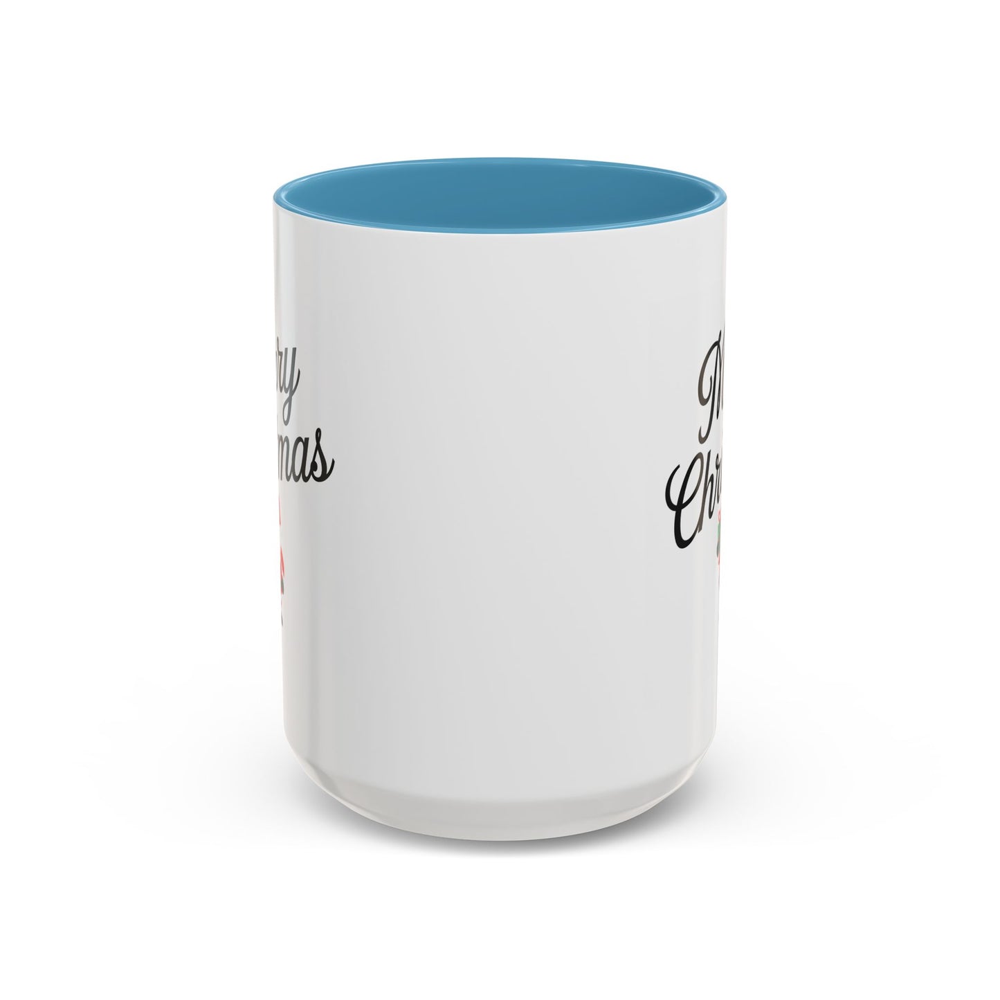 Christmas Mug - Merry Christmas Black Text Santa Present