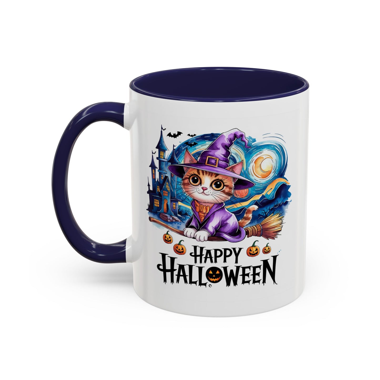 Halloween Mug - Happy Halloween Cat Witch