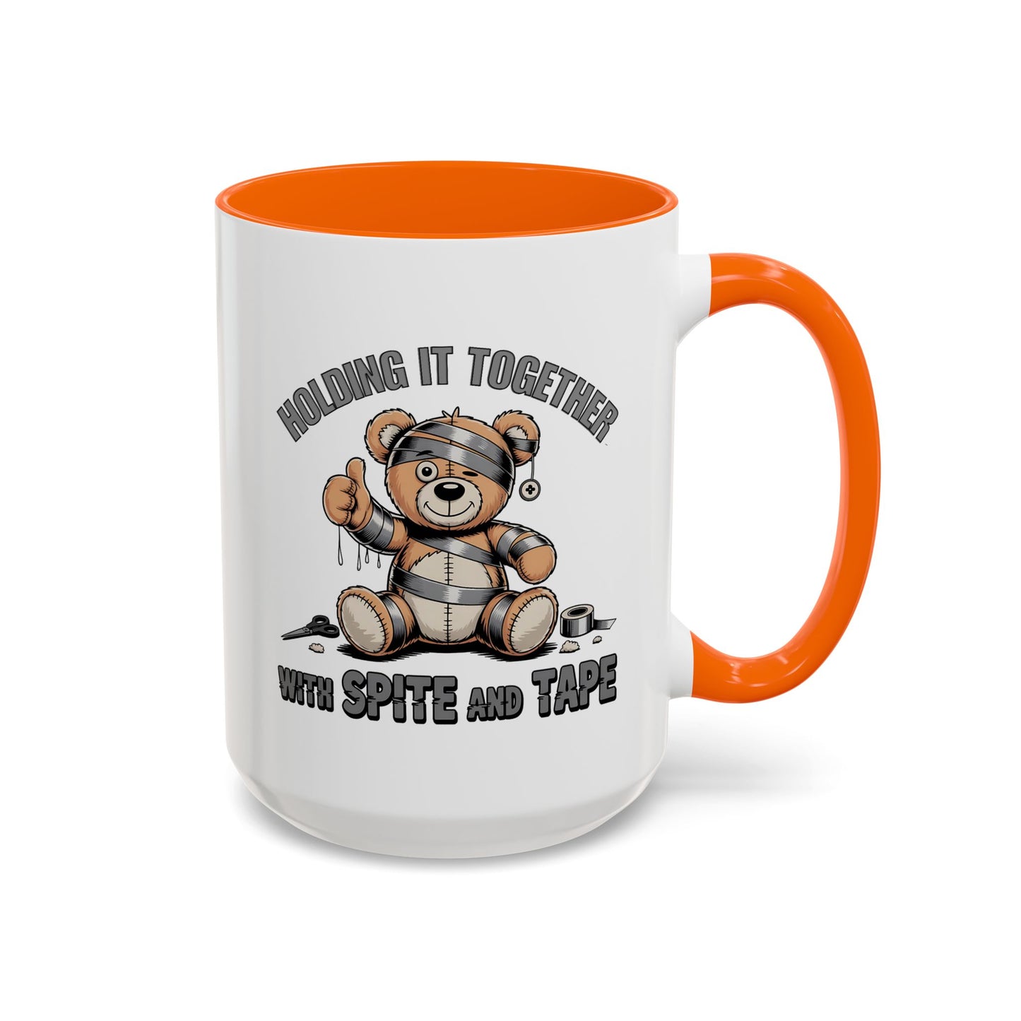 Humor Mug - Holding It Together With Spite & Tape
